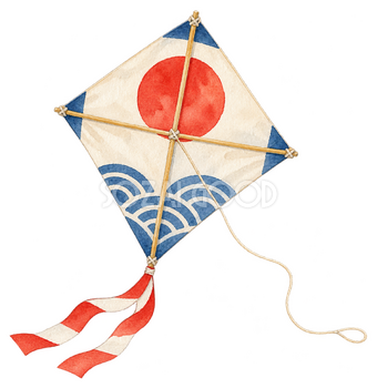 凧のお正月イラスト｜無料の縁起物素材 102906