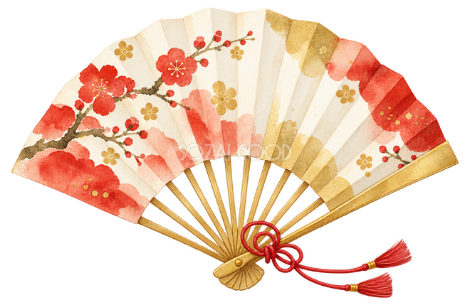 祝い扇イラスト 祝い扇イラスト