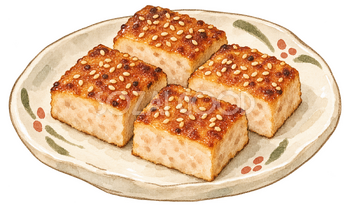 松風焼きの水彩イラスト｜お正月の無料素材 102933