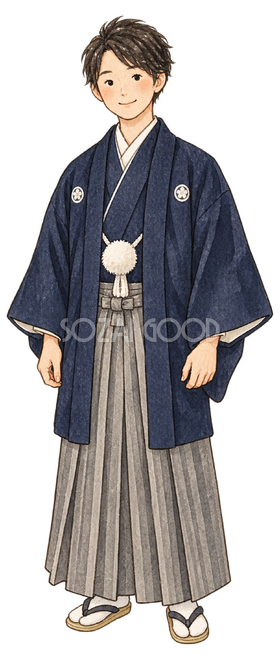 袴姿の男性イラスト 袴姿の男性イラスト