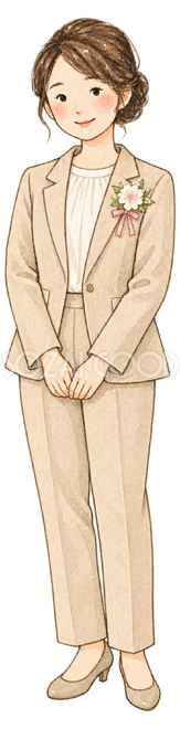 パンツスーツ姿の女性イラスト パンツスーツ姿の女性イラスト