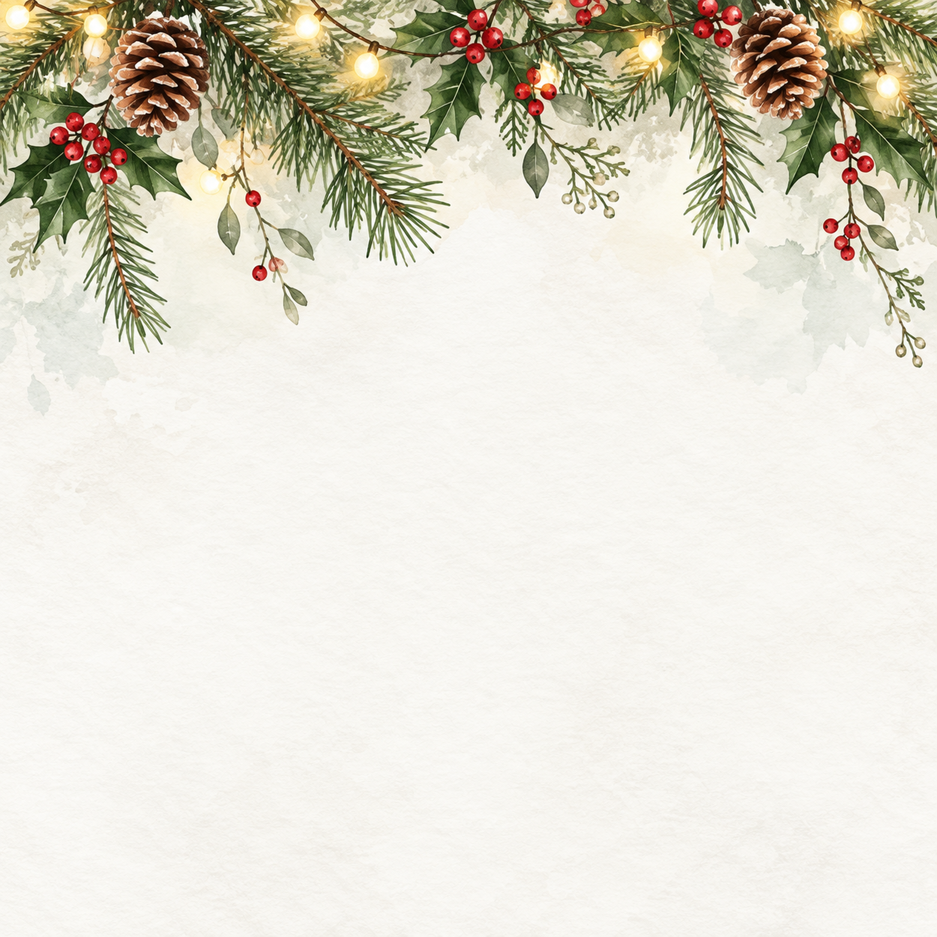 余白の広いクリスマス・上辺に広がる彩り｜文字なしの無料背景イラスト素材 103028に写真・文字を入れる
