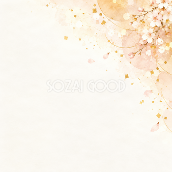 金の紙吹雪と祝福の光・右上の彩り｜文字なしの無料背景イラスト素材 103065