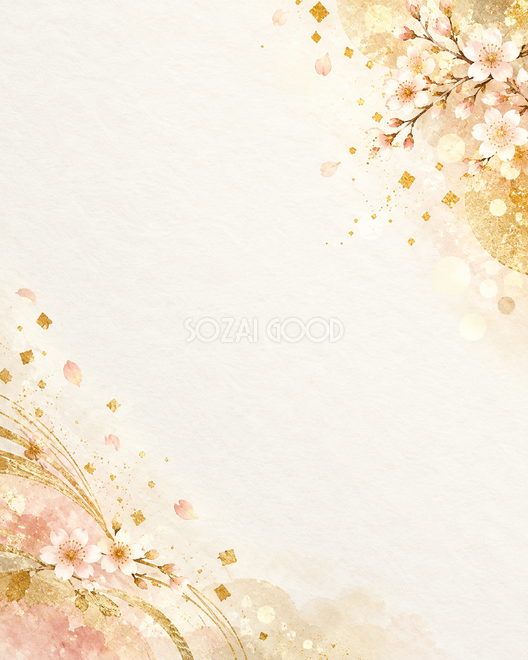 金の紙吹雪・縦長・対角 金の紙吹雪・縦長・対角