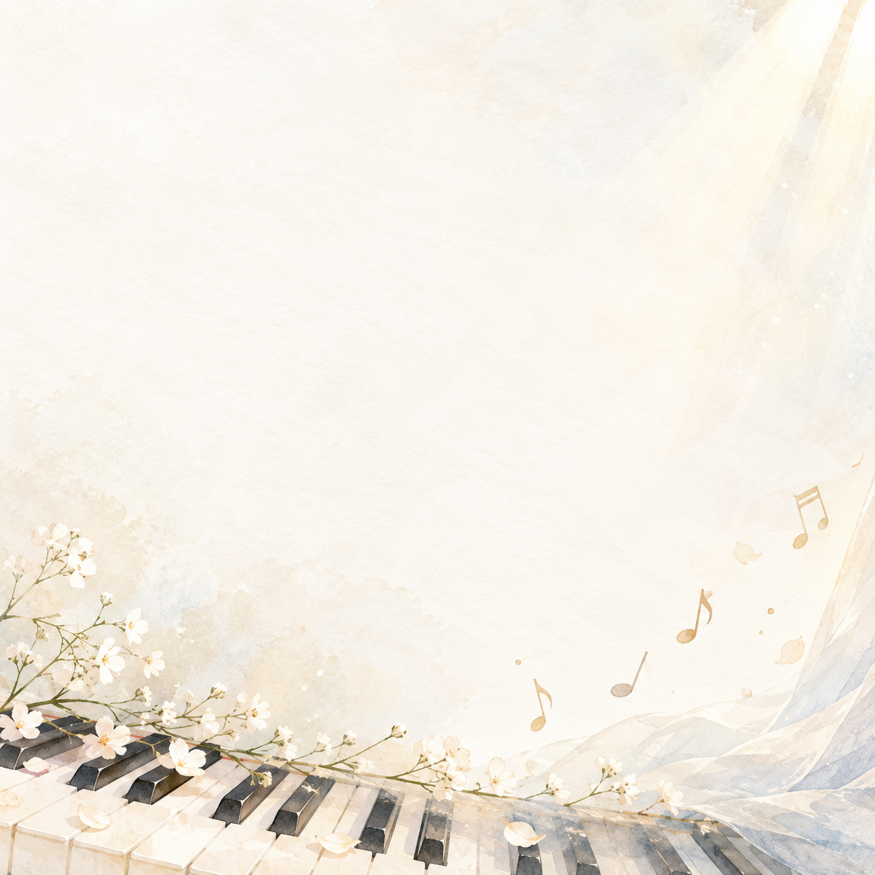 音楽会・発表会背景・下辺に広がる彩り｜文字なしの無料背景イラスト素材 103157に写真・文字を入れる