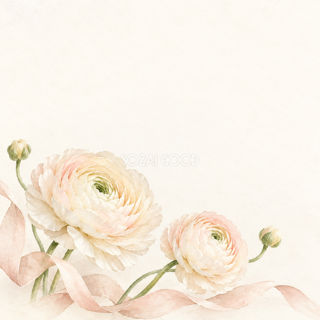 重なる花びらと布の輪 重なる花びらと布の輪