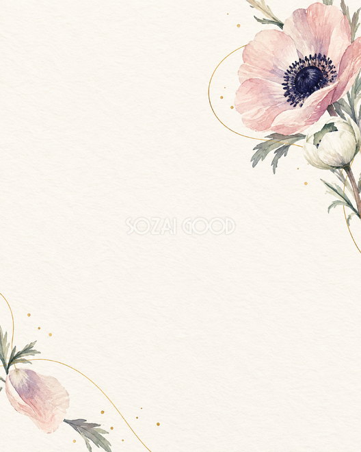 淡桃色の花と小さな金の輪 淡桃色の花と小さな金の輪