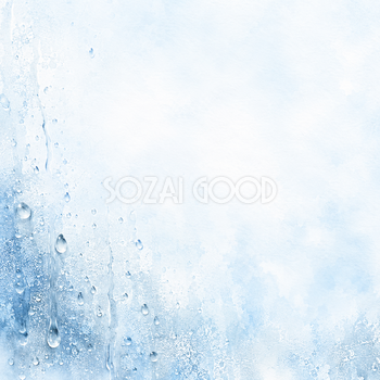 すりガラスに集まる雨粒｜文字なしの無料背景イラスト素材 103306