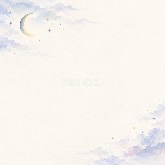三日月と離れた星の集まり 三日月と離れた星の集まり
