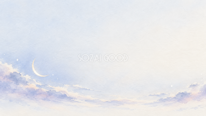 月と星の穏やかな空 月と星の穏やかな空