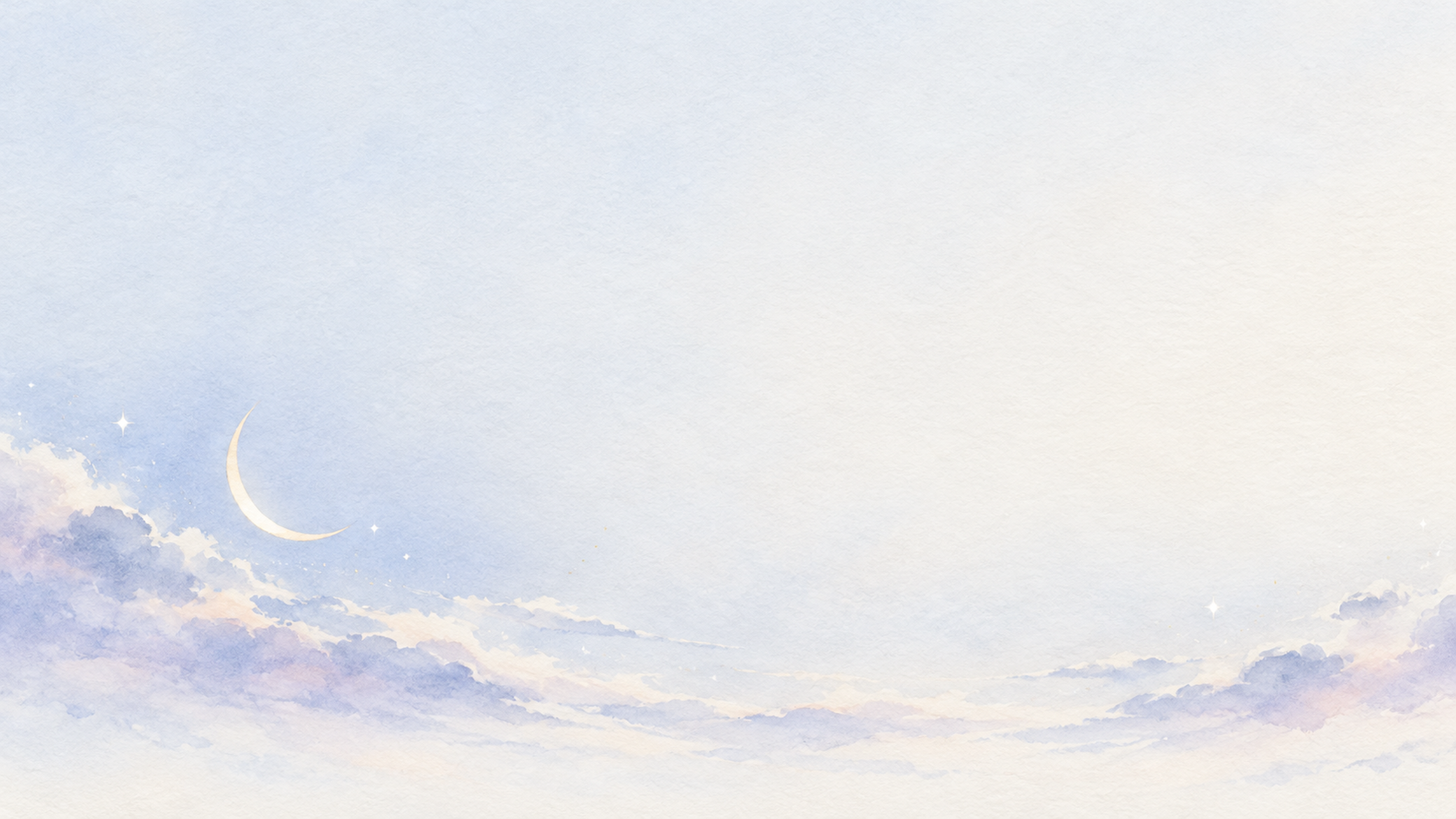 月と星の穏やかな空｜文字なしの無料背景イラスト素材 103343に写真・文字を入れる