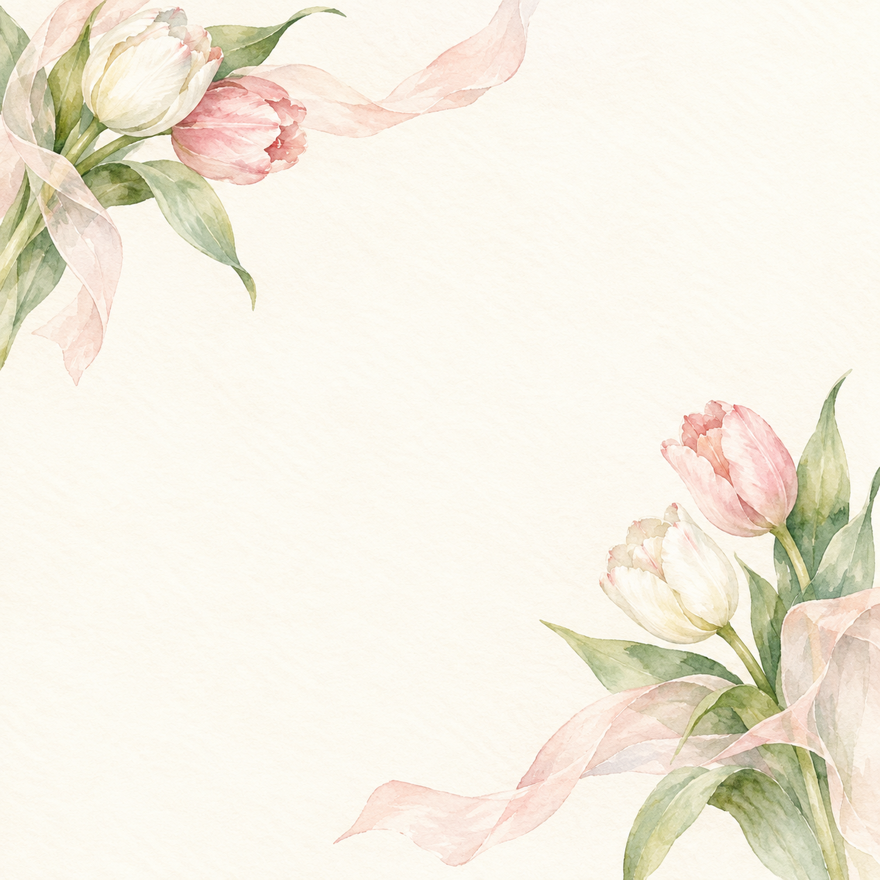 チューリップの背景｜二つの花束と薄い布の無料イラスト素材 103435に写真・文字を入れる