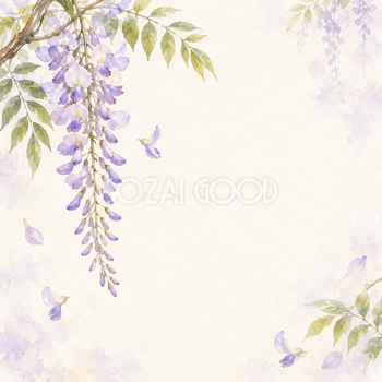藤の小花と光のにじみ｜文字なしの無料背景イラスト素材 103527