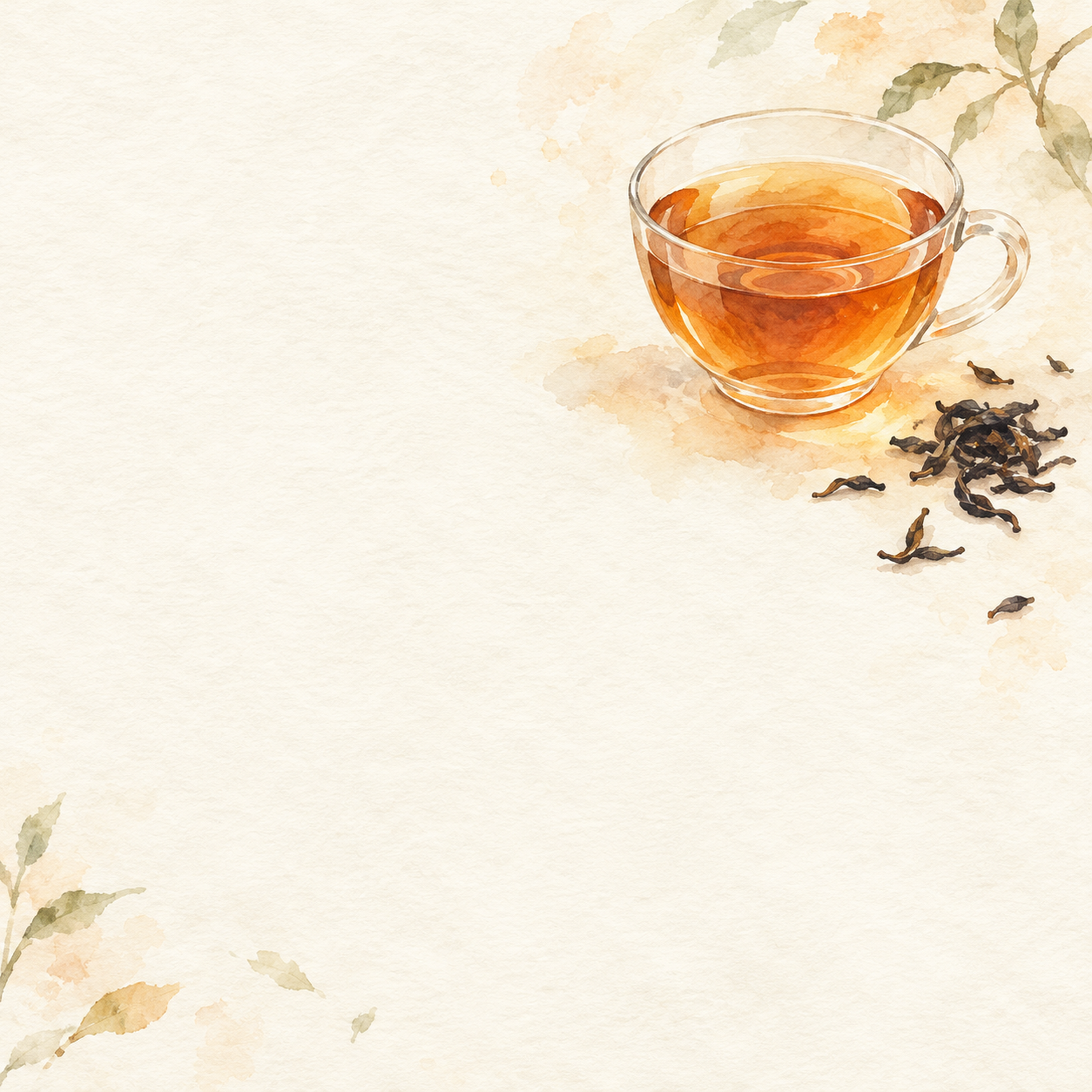 透明なカップと紅茶の光｜文字なしの無料背景イラスト素材 103575に写真・文字を入れる