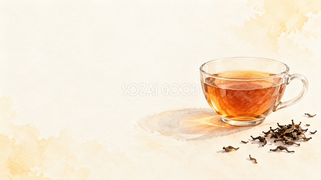 紅茶と透明なガラスの影 紅茶と透明なガラスの影