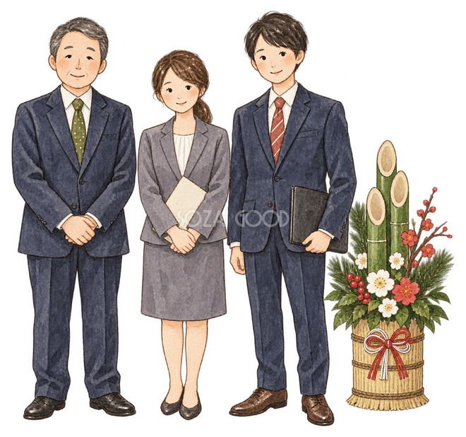 社員三人の迎春挨拶 社員三人の迎春挨拶