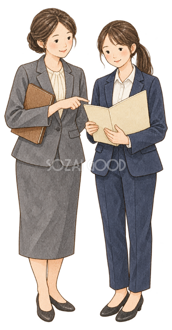 新人を支える先輩社員 新人を支える先輩社員