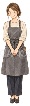 美容師の年末年始ご挨拶｜年末年始の無料ビジネス人物イラスト素材 103733