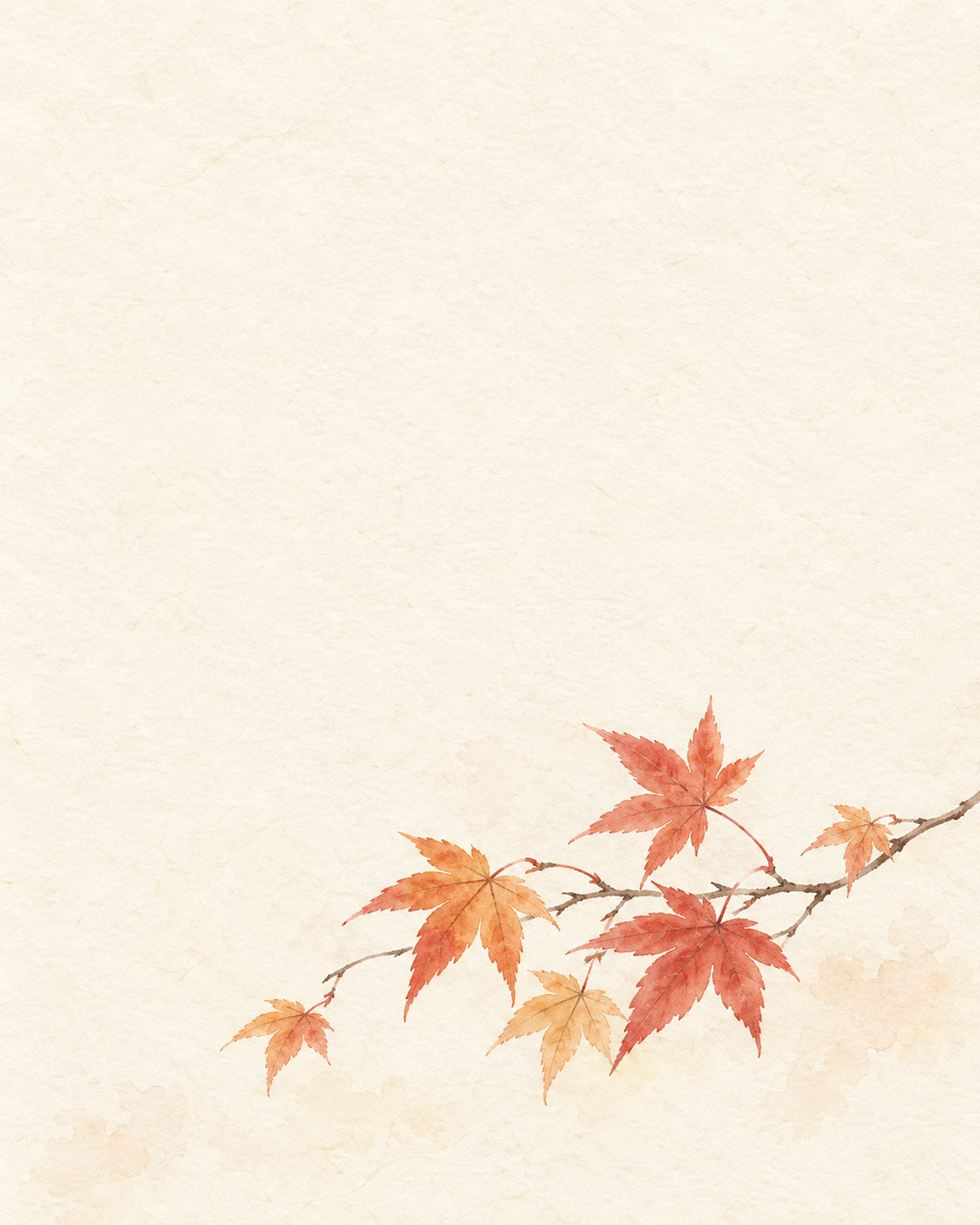 もみじ・低い飾りの縦長背景｜文字なしの無料背景イラスト素材 103843に写真・文字を入れる
