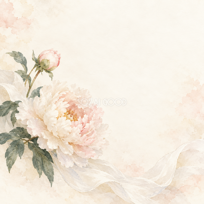 芍薬・小さな飾りと光のにじみ 芍薬・小さな飾りと光のにじみ