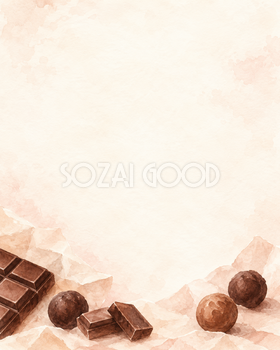 チョコレート・足元に飾る縦長背景｜文字なしの無料背景イラスト素材 104031