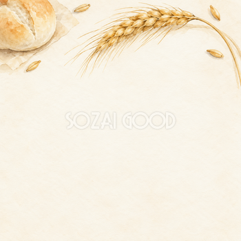 麦の穂・上側の飾りと淡い光｜文字なしの無料背景イラスト素材 104103
