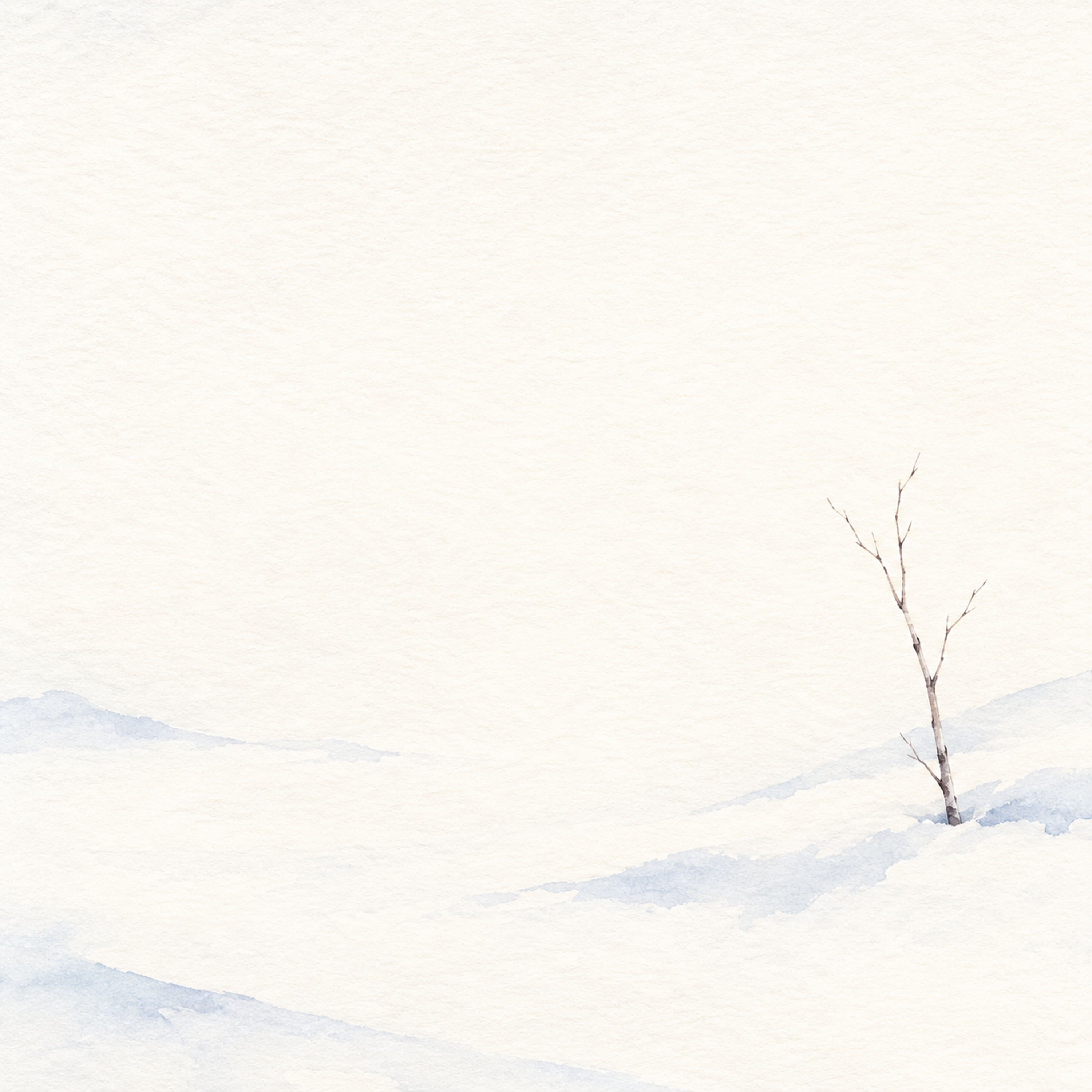 白い雪景色・小さな飾りと光のにじみ｜文字なしの無料背景イラスト素材 104157に写真・文字を入れる