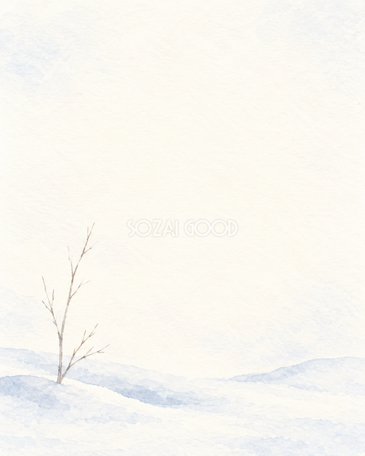 白い雪景色・低い飾りの縦長背景 白い雪景色・低い飾りの縦長背景