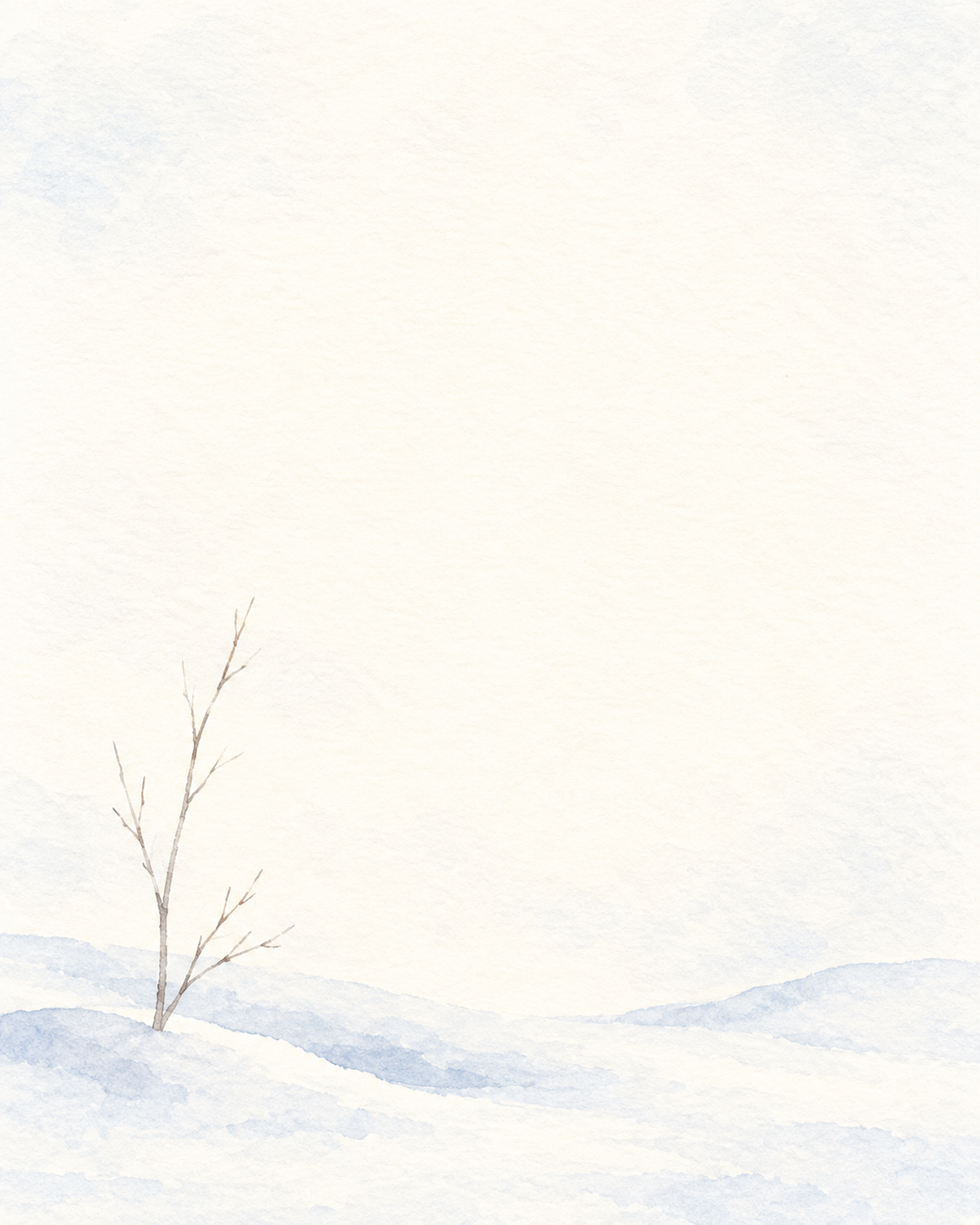 白い雪景色・低い飾りの縦長背景｜文字なしの無料背景イラスト素材 104158に写真・文字を入れる