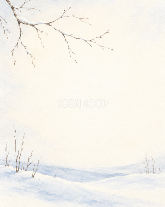 白い雪景色・足元に飾る縦長背景 白い雪景色・足元に飾る縦長背景