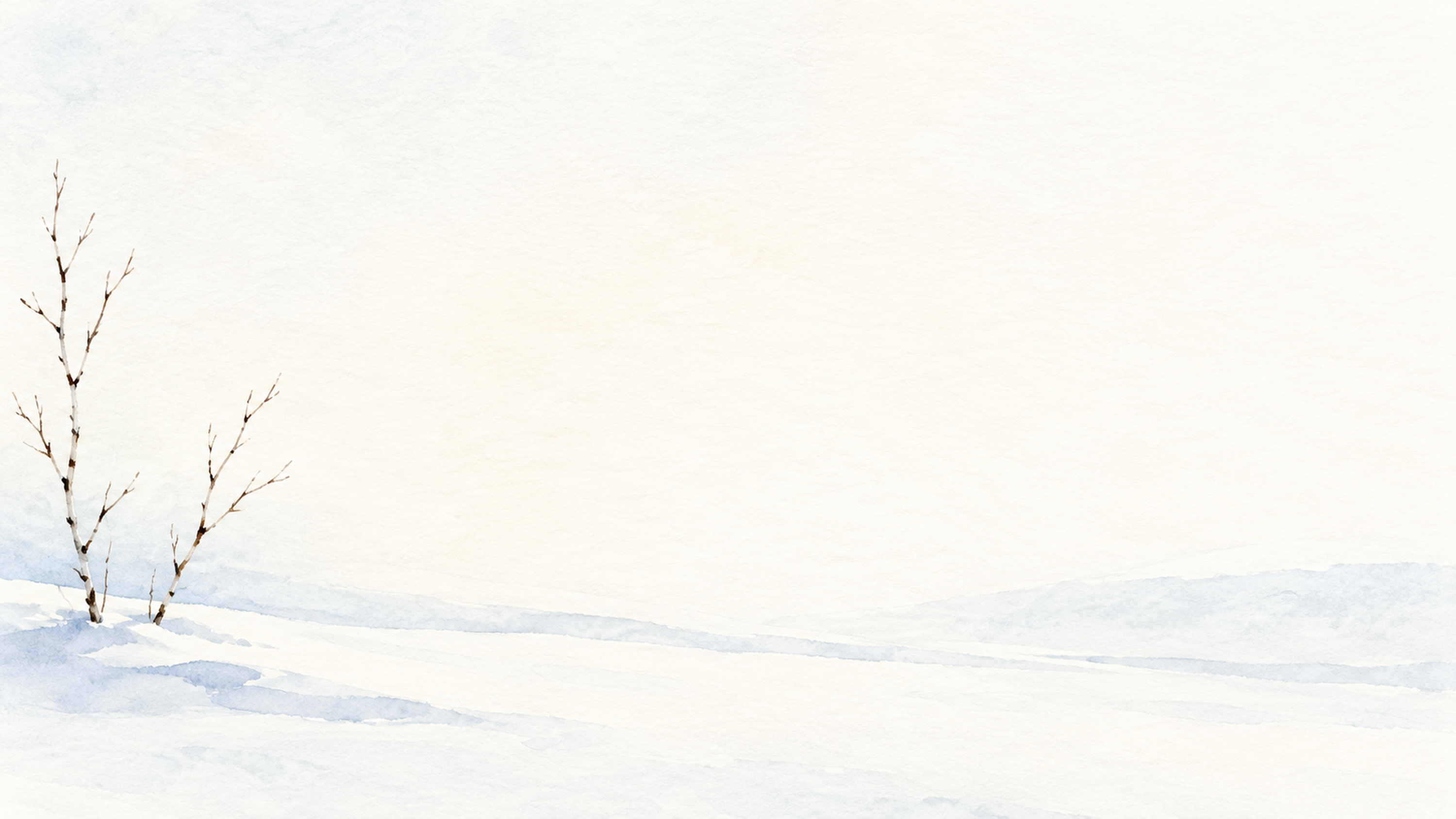 白い雪景色・片側に飾る横長背景｜文字なしの無料背景イラスト素材 104162に写真・文字を入れる