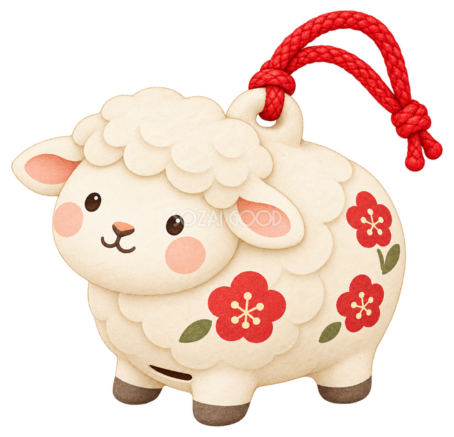 梅柄の羊土鈴