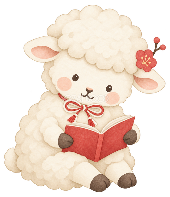 本を読む羊
