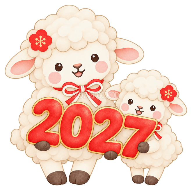2027を支える羊親子 2027を支える羊親子