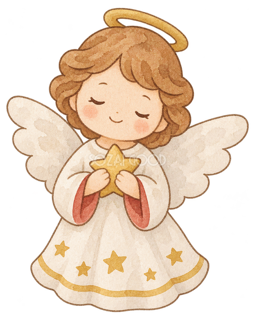 小さな天使の飾りイラスト 小さな天使の飾りイラスト