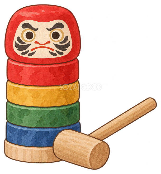 だるま落としイラスト だるま落としイラスト