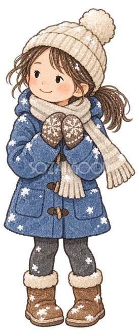 冬服の女の子イラスト 冬服の女の子イラスト