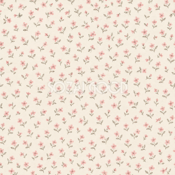 小花柄・くすみピンク｜無料背景イラスト素材 105442