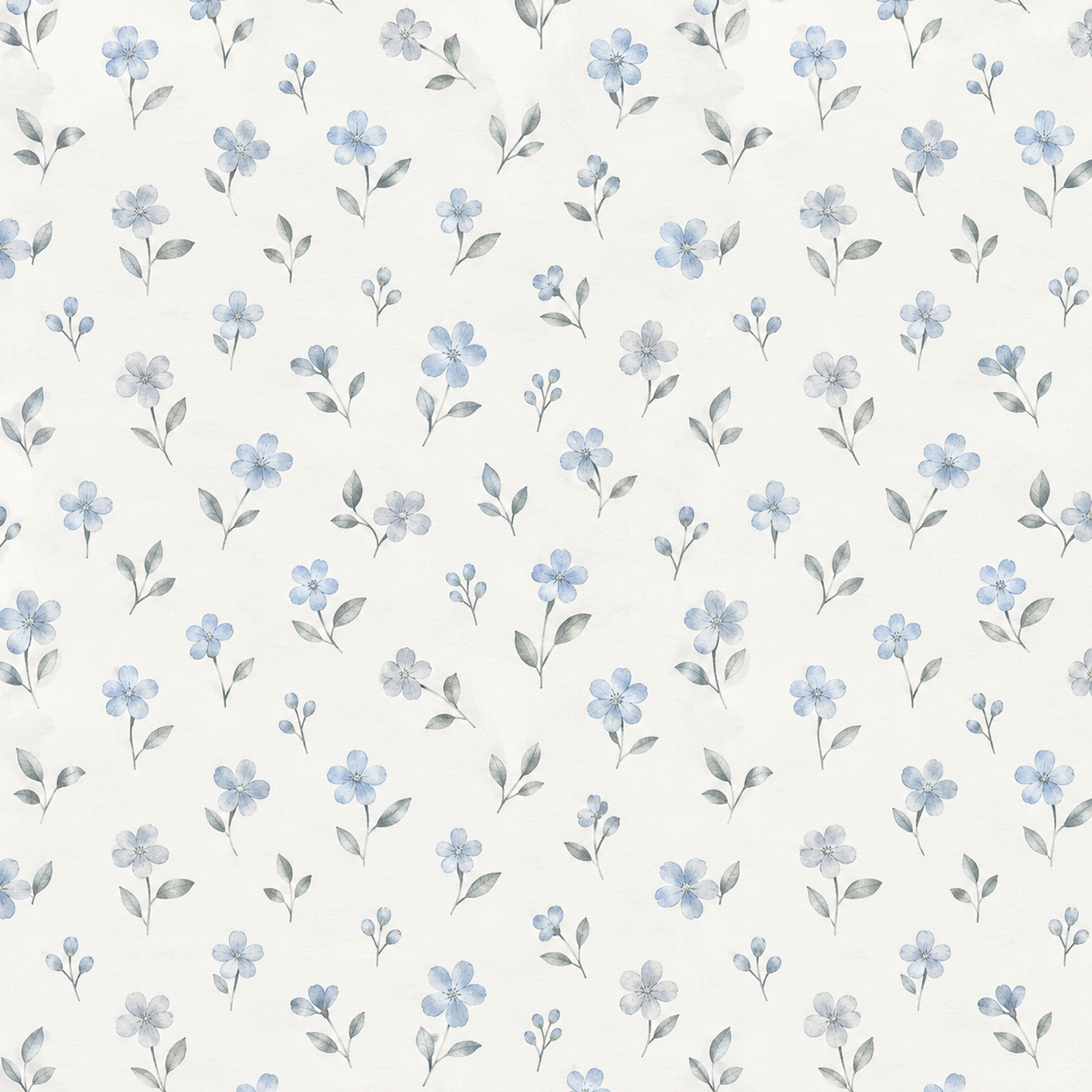 小花柄・青灰色｜無料背景イラスト素材 105445に写真・文字を入れる
