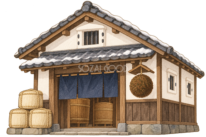 酒蔵の小さな建物