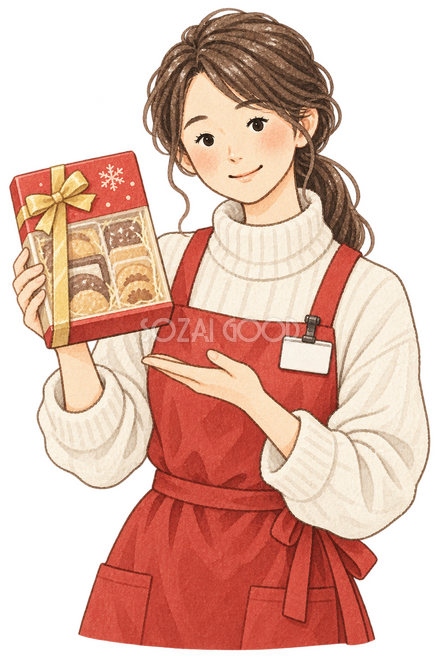 商品を紹介する店員