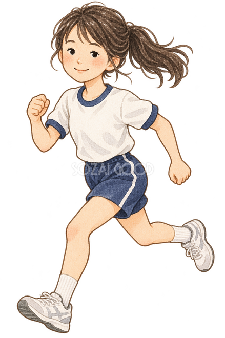 走る女の子 走る女の子