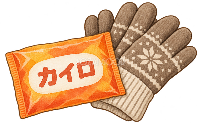 冬の外出用のカイロと手袋 冬の外出用のカイロと手袋