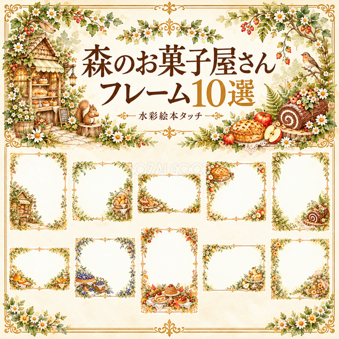 森のお菓子屋さんフレーム10選