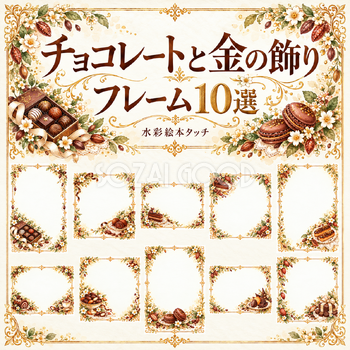 チョコレートと金の飾りフレーム10選