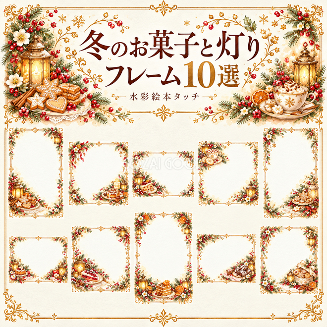 冬のお菓子と灯りフレーム10選