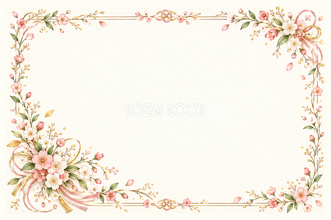 和紙の花束のお祝い枠 和紙の花束のお祝い枠