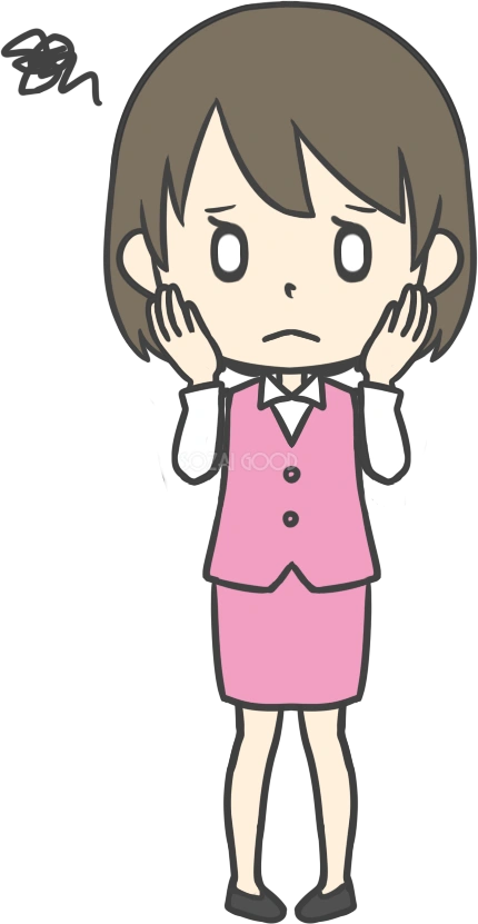女性案内嬢が困る