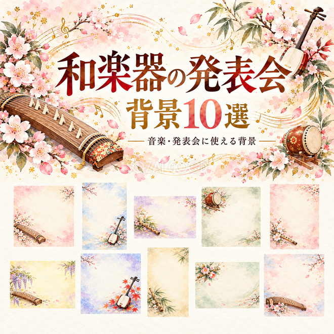 和楽器の発表会の背景