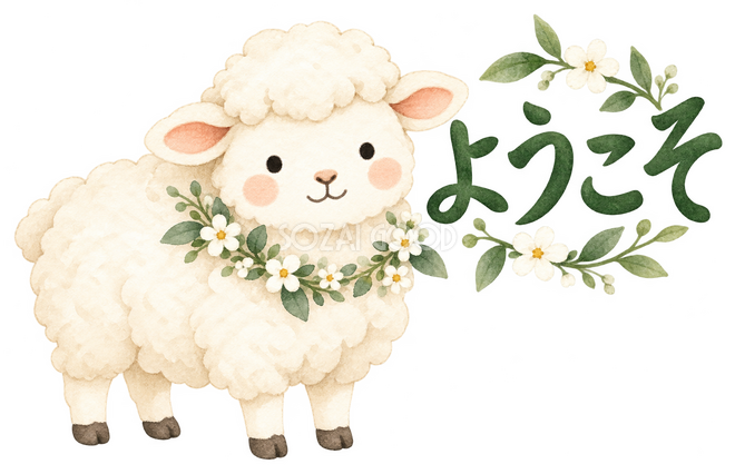 小花の首飾りであいさつ 小花の首飾りであいさつ